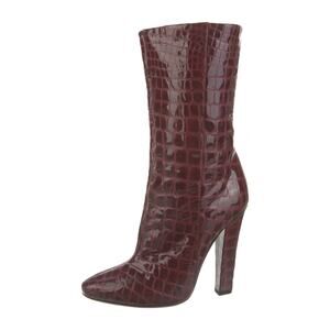 ❤️Jimmy Choo Burgundy Embossed Leather Boots❤️